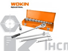 Набір головок торцевих 3/4" (22-50мм) 15 од. INDUSTRIAL (156815, Wokin)