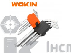 207209  Комплект ключів шестигранних LONG (НЕХ 1,5-10,0) Cr-V  9 од. Wokin